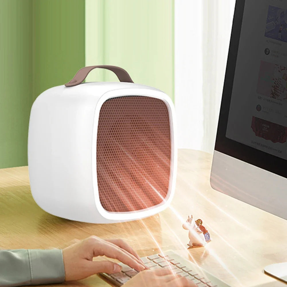 500W Electric Heater Mini Portable Desktop Fan Heater ABS Heating Warm Air Blower Home Office Warmer Machine for Winter Warmer